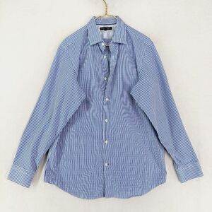 Banana Republic Blue Plaid Slim Fit Business Casual Office Button Up Shirt P3618